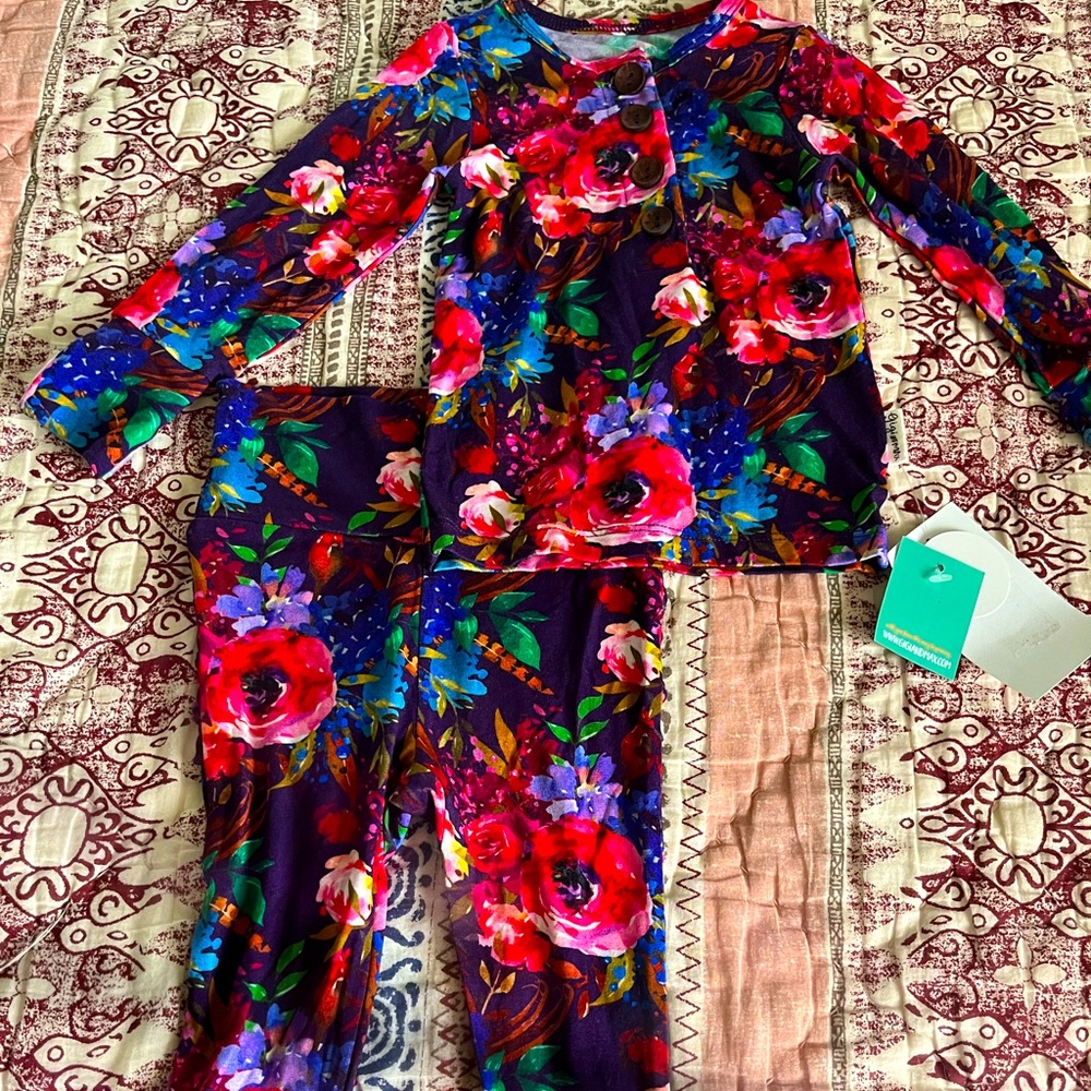 6Month Purple Floral Outfit